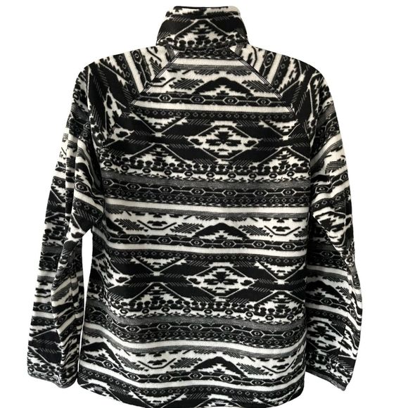 Eddie Bauer Aztec Fleece Jacket Womens XXL 1/4 Zip Pullover Geometric Pattern - Picture 5 of 7